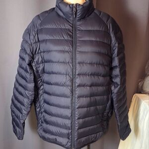 Calvin Klein Packable Down Jacket XL | Lightweight Travel Puffer Coat Black Hike